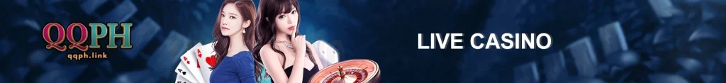 QQPH live casino dealer hosting a real time table game session